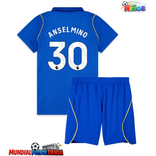 Camiseta Chelsea Aaron Anselmino #30 Primera Equipación Replica 2026-27 para niños mangas cortas (+ Pantalones cortos)